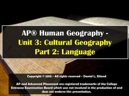 File - AP Human Geography