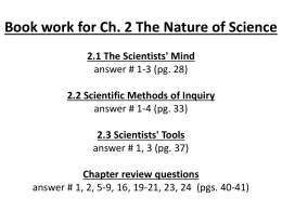 Chapter review questions - Mrs. GM Earth Science 300
