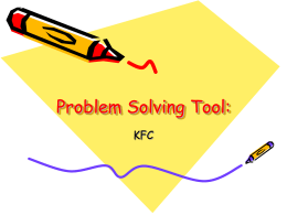 KFC Problem Solving Strategy