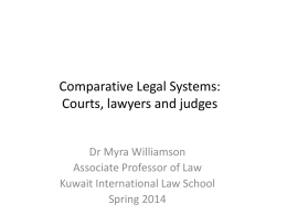 Comparative Legal Systems: Courts, lawyers