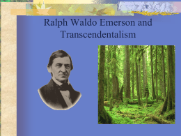 Emerson, Thoreau, and Transcendentalism
