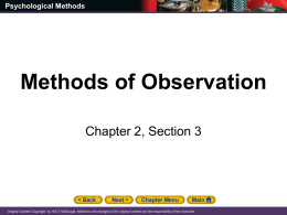 Methods of Observation File