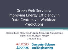 Green Web Services Improving Energy Efficiency in Data
