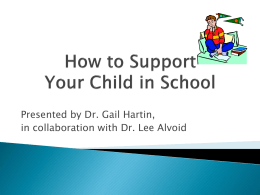 How to Support Your Child in School