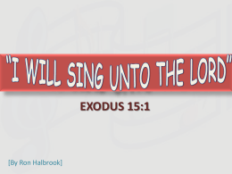I WILL SING UNTO THE LORD - Hebron Lane Church of Christ