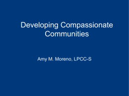 Developing Compassionate Communities