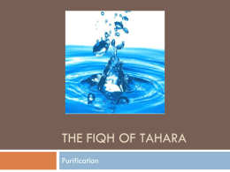The Fiqh of Tahara