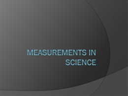 Measurements in Science - JH Rose