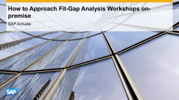 How to approach Fit/Gap Analysis