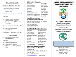 57 th Annual Convention Land Improvement Contractors of Ontario