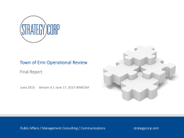 Operational Review Report
