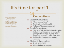 PowerPoint: conventions