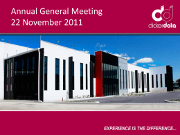 Annual General Meeting 2011