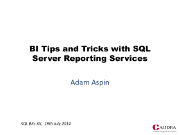 Scorecards and Dashboards with SQL Server Reporting