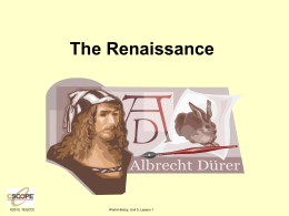 The Renaissance - dharvey@wisd.org