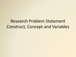 concept construct variables RM