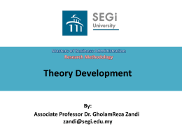 PowerPoint Presentation - Dr. Gholamreza Zandi Website