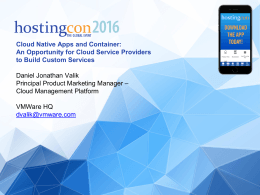 An Opportunity for Cloud Service Providers to Build Custom Services