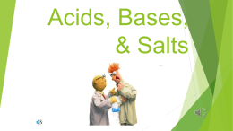 Unit 11 acids and bases part 1