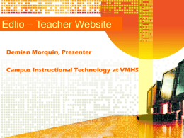 Edlio Teacher Website