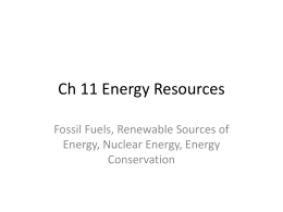 Ch 11 Energy Resources