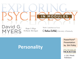 Personality - CCRI Faculty Web