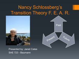 Nancy Schlossberg*s Transition Theory