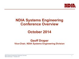 NDIA SE Conference summary