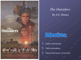 The Outsiders Intro. PPT File