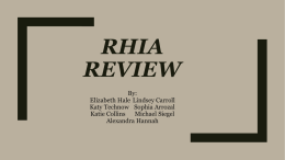 Group 4 RHIA Review