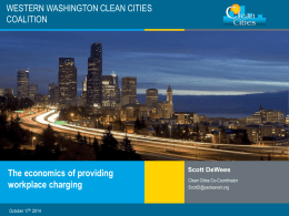 o Scott DeWees, Coordinator - Western Washington Clean Cities