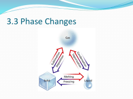 Chapter 3.3 phase changes