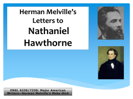 Melville`s Letters to Hawthorne