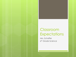 Classroom Expectations File