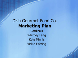 Dish Gourmet Food Co. Marketing Plan