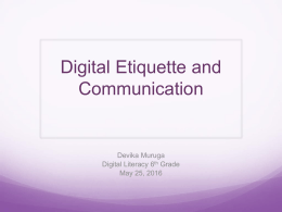 Digital Etiquette and Communication
