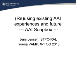(Re)using federated AAI, Jens Jensen