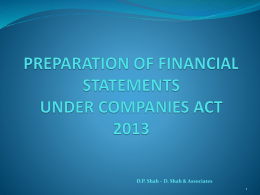 preparation of financial statements under companies act 2013