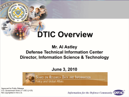 Welcome to DTIC - National Academies