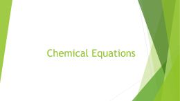 Balanced chemical equations