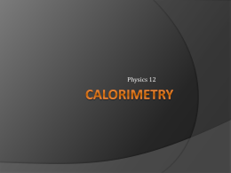 Calorimetry - salcantara