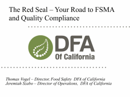 RedSeal FSMA - Specialty Crop Trade Council