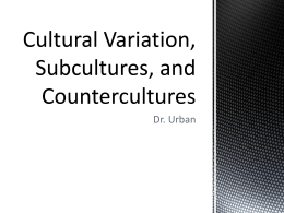 Culture - Dr. Urban`s Website