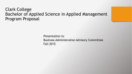 BAS Program Proposal Presentation fall 2015