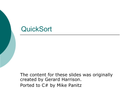 QuickSort SlideShow