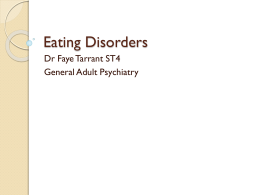 Eating Disorders - Health in Wales