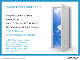 DSS301 - Basic Doors and Hardware