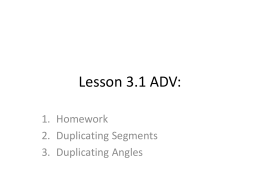 Lesson 3.1 - Advanced Geometry: 2(A)