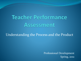 Teacher Performance Assessment