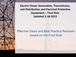 Electric Power Generation, Transmission, and